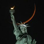 Statue of Liberty with Silver Moon -Veronica Yacono