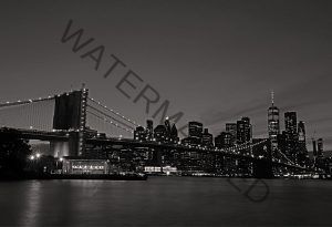 250 Joshua Wanger_Landscapes, Cityscapes, and Waterscapes BEGINNER MONOCHROME_Brooklyn Bridge Park at Night_Honorable Mention