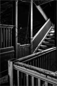 Stairs painted black