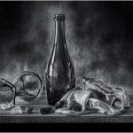 Subhra Bhattacharya_All Things Considered ADVANCED MONOCHROME_Glass Bottles Still Life_Honorable Mention